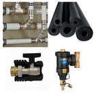 Accesorios y tuberías para instalar aerotermia