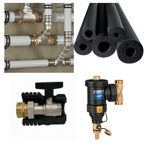 Tuberias y accesorios para instalación de aerotermia