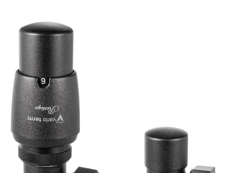 conjunto de válvulas con cabezal termostatico negro