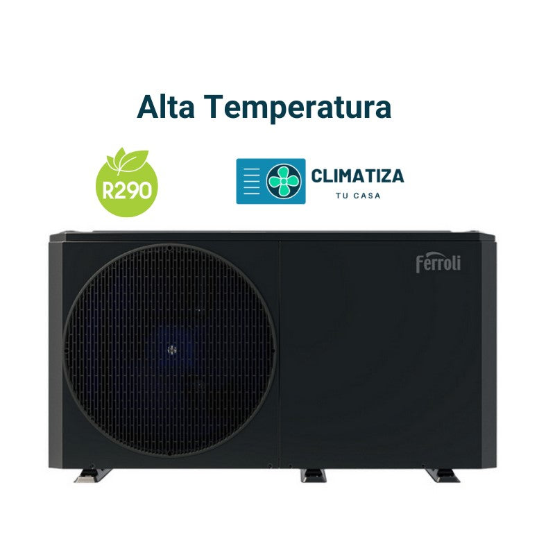 Aerotermia ferroli monobloc alta temperatura con R290