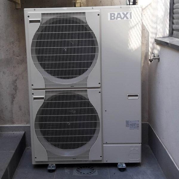 Aerotermia baxi unidad exterior dos ventiladores